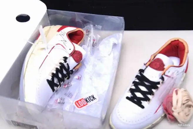 Cheap TBK SP Retro Off-White Red Jordan 2 DJ4375-106 White Low 0515